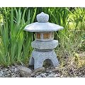 Japanische Steinlaterne Kodai Rokkaku Yukimi Steinlampe Granit Laterne