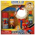 Marvel Spiderman Boys 5pc Bath Groom & Go Gift Tub Set - Includes Mirror, Play Razor, Bath Foam, Shampoo, Hair Gel