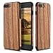 iPhone 7 Plus Case, ROCK [Grained] - Rose Wood [Origin][Non Slip] [Built-in Magnetic Metal Plate] [Wood Tactile] [Natural Wood and TPU Rubber] [Fingerprint Free] Case For Apple iPhone 7 Plus