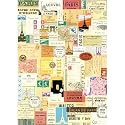 Paris Ephemera Cavallini Vintage Style Paper Wrap,One