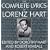 The Complete Lyrics Of Lorenz Hart