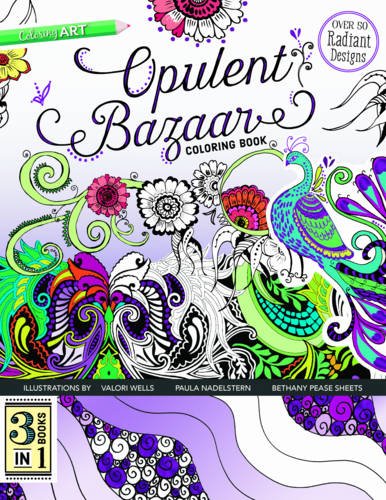 Opulent Bazaar Coloring Book: 3 Books in 1