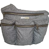 Black and Gray Herringbone Diaper Dude Bag