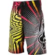 Fox Racing Rockstar Spike Vortex Men's Boardshort Surfing Pants w/ Free B&F Heart Sticker Bundle - Flame Red