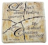 Outdoor Living : Beautiful 'Life' Message Stone Effect Garden Plaque