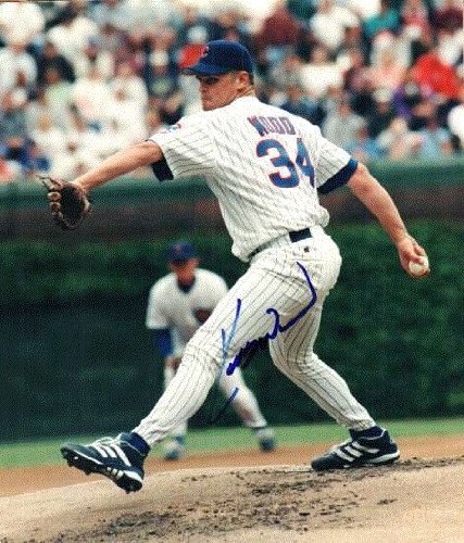 Autographed/Hand Signed Kerry Wood Chicago Cubs 8x10 Photo