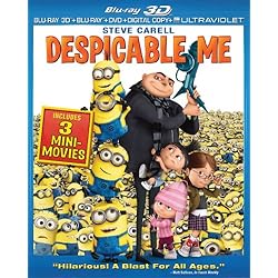 Despicable Me (3D Blu-ray + Blu-ray + DVD + Digital Copy + UltraViolet)