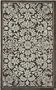 Bombay Dark Brown & Aqua Floral Print 9' x 13' Area Rug