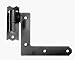 1 Pair Black Iron Shutter Hinges with S hooks