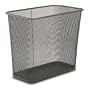 Five-Gallon Mesh Wastebasket, Rectangular, 30 Quart, 16"x8-1/2"x14", Black URIWMB30RBK