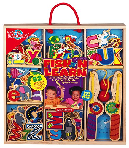 T.S. Shure Fish-N-Learn Alphabet Wooden Magnetic Fishing Game