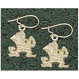 Anderson Jewelry Notre Dame Fighting Irish 1/2 10K Gold Dangle Earrings