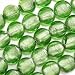 Murano Style Lampwork Glass Foil 12mm Round Beads Lime Green /14 Inch