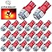 YITAMOTOR 20 X T10 Wedge 5-SMD 5050 Red LED Light bulbs W5W 2825 158 192 168 194
