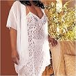 Plus Size Sheer Chiffon Robe 1x/2x 3x/4x Black Pearl Red or White