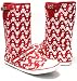 Hi Top RED Sneaker Boots White Skulls Punk Women