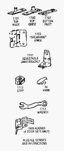 20 each: L.E. Johnson Bifold Door Parts (17310050)
