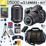Nikon D5000 12.3 MP DX Digital SLR Camera with 18-55mm f/3.5-5.6G AF-S DX " ....