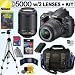 Nikon D5000 12.3 MP DX Digital SLR Camera with 18-55mm f/3.5-5.6G AF-S DX "VR" and 55-200mm f/4-5.6G ED IF AF-S DX "VR" Zoom-Nikkor Lens + 8GB Deluxe Accessory Kit