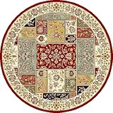 5'3" x 5'3" Round Oscar Isberian Rugs Area Rug Machine Made Turkey "Lyndhurst Collection"