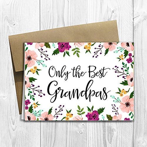Grandpas Get Promoted to Great Grandpa - We're having a baby! - Pregnancy Announcement Card (5x7 size)