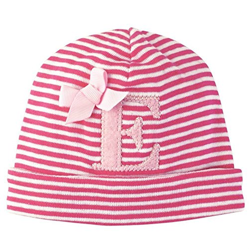Mudpie Baby Girl's Initial Newborn Hat