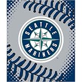 Seattle Mariners Royal Plush Raschel MLB Blanket (Big Stitching Series) by Northwest (60x80)
