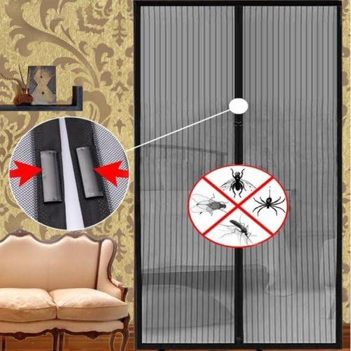 210cm L X 100cm (83" * 39") Mesh Hand-free Screen Door Curtain Net Magnetic Anti Mosquito Bug #Zh044