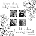 Life Isn't About Finding Yourself 4-Photo Collage Frame - White (4x4")