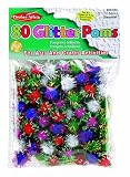 Charles Leonard Pom-Poms - 1/2 - Glitter Assorted - 80/Bag, 69180