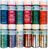Martha Stewart PROMO769 12 Metallic/Pearl Paint Set