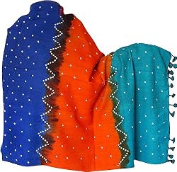 Shawls Wraps in Tie & Dye Print in Wool Fabric 80 x 35 inches (tdswl329)