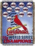 MLB St Louis Cardinals 48-Inch-by-60-Inch Commemorative Acrylic Tapestry Throw