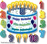 Pre-Cut Birthday Cake & Candles Flannelboard Figures