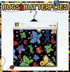 Bugs & Butterflies Fabric 2yds 54 in Wide 100% COTTON Sewing Material For Quilt Apparel or Projects 100% COTTON Sewing Material For Quilt Apparel or Projects- Top Rated Quality 22% more FABRIC than 44 in width
