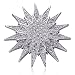 Sparkling Sunbursts Ignites Your Style: Hollywood Inspired Sterling Silver and Cubic Zirconia Sunburst Brooch