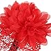 Baby Girl Toddler Cute Lace Wide Headband with Big Flower Stretch Headwear (Red)