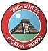 Chichen Itza Yucatan Mexico Embroidered Iron on Patch / 3.5 Inch Embroidered Badge Trekking Applique