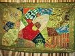 Jungle Green Bead Vintage India Decor Sari Tapestry Wall Hanging Throw 70x44