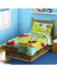 Spongebob Squarepants Toddler Bedding Set - 4pc Comforter Bed Set