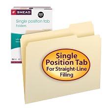 Smead Folder, Letter, 11 Point, 1/3 Cut #3 Tab, Manila, 100 Per Box (10333)