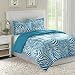Home Essence Wild Things Bright Zebra Microfiber King Down Alternative Comforter Mini Set, Blue Home Essence Wild Things Bright Zebra Microfiber King Down Alternative Comforter Mini Set, Blue