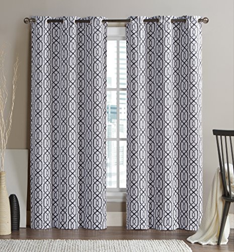 2-Pack: Alexander Energy Saving Hotel Quality Grommet Curtains - Assorted Colors (Charcoal/Grey)