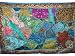 Exotic Indian Wall Hanging Multi Blue Beaded Tapestry Wall Decor 70x44