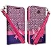 HTC Desire 512 Case, HTC Desire 510 Case, Magnetic Leather Flip Wallet Pouch HTC Desire 510, Slim Folio Case with Kickstand, 2 Credit Card Slot Wallet Pouch (HOT Pink Cheetah Bow)