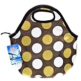Green Polka Dot Reusable Lunch Bag