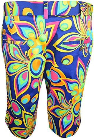 New Loudmouth Golf Mens shagadelic Shorts Blue Size 40