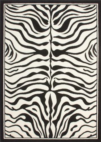 Lalee 347173099 Teppich Contempo 450, 60 x 110 cm, schwarz / wei&szlig;