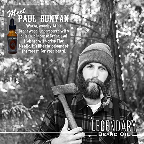 Legendary Beard Oil. Best 100% All Natural Organic Premium Leave-In Conditioner and Moisturizer. Paul Bunyan. Eliminates Itching, Dandruff, and Softens Hair. Made in Small Batches. Made in USA.
