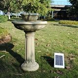 Chelsea Solar on Demand Two Tiered Birdbath Fountain